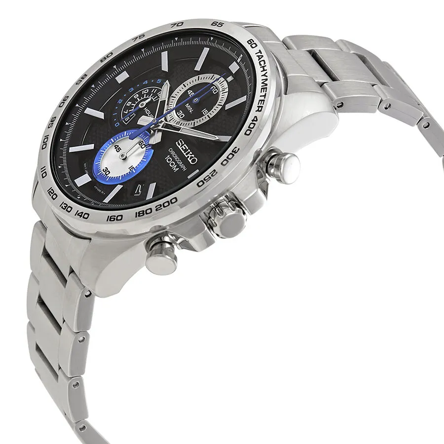 Seiko Black Dial Men's Chronograph Watch SSB257P1