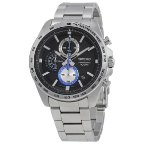 Seiko Black Dial Men's Chronograph Watch SSB257P1