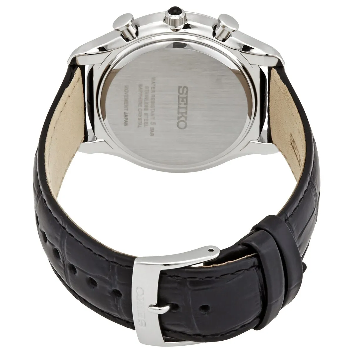 Seiko Chronograph Alarm Quartz Black Dial Men's Watch SPC255P1