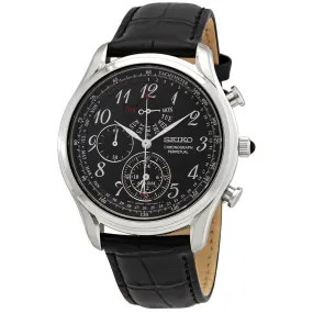 Seiko Chronograph Alarm Quartz Black Dial Men's Watch SPC255P1
