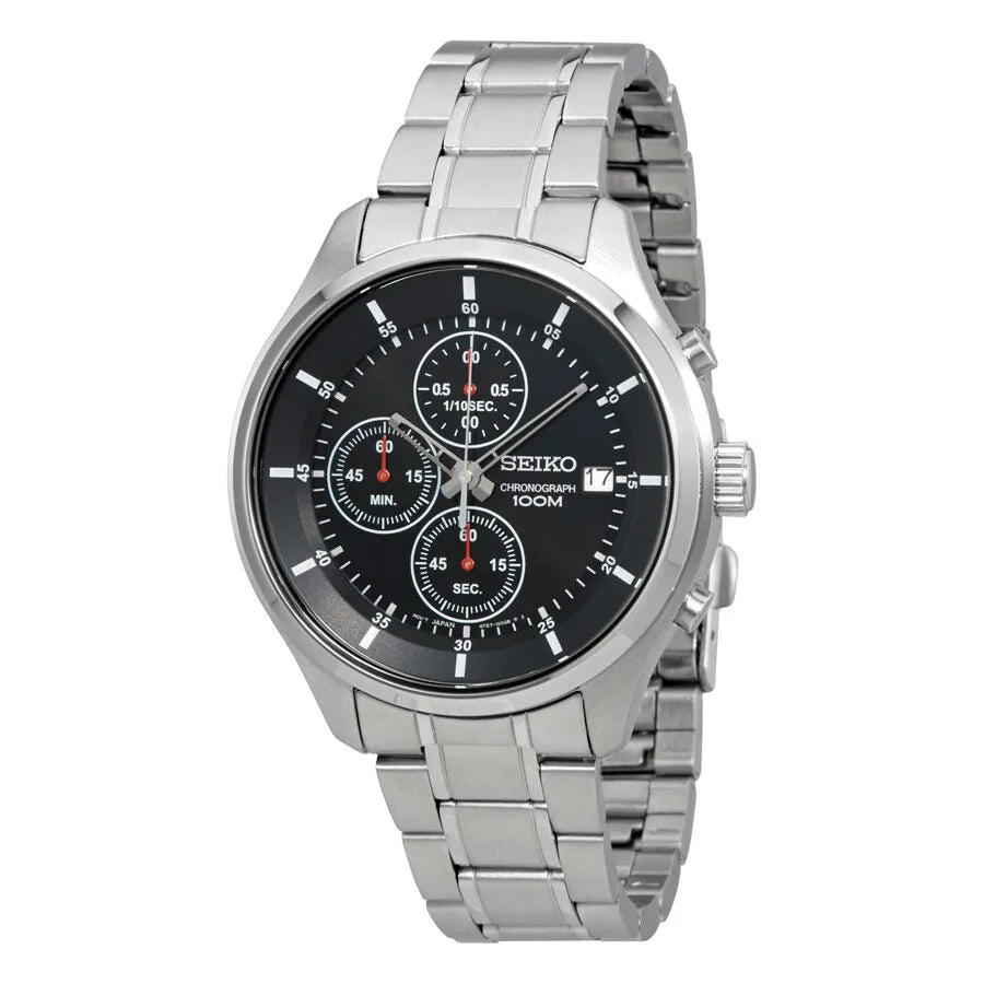 Seiko Chronograph Black Dial Men's Watch SKS539