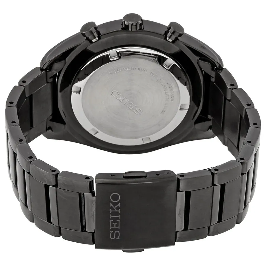 Seiko Chronograph Quartz Black Dial Men's Watch SSB179P1
