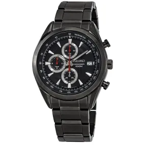 Seiko Chronograph Quartz Black Dial Men's Watch SSB179P1