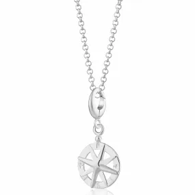 Silver Compass Necklace