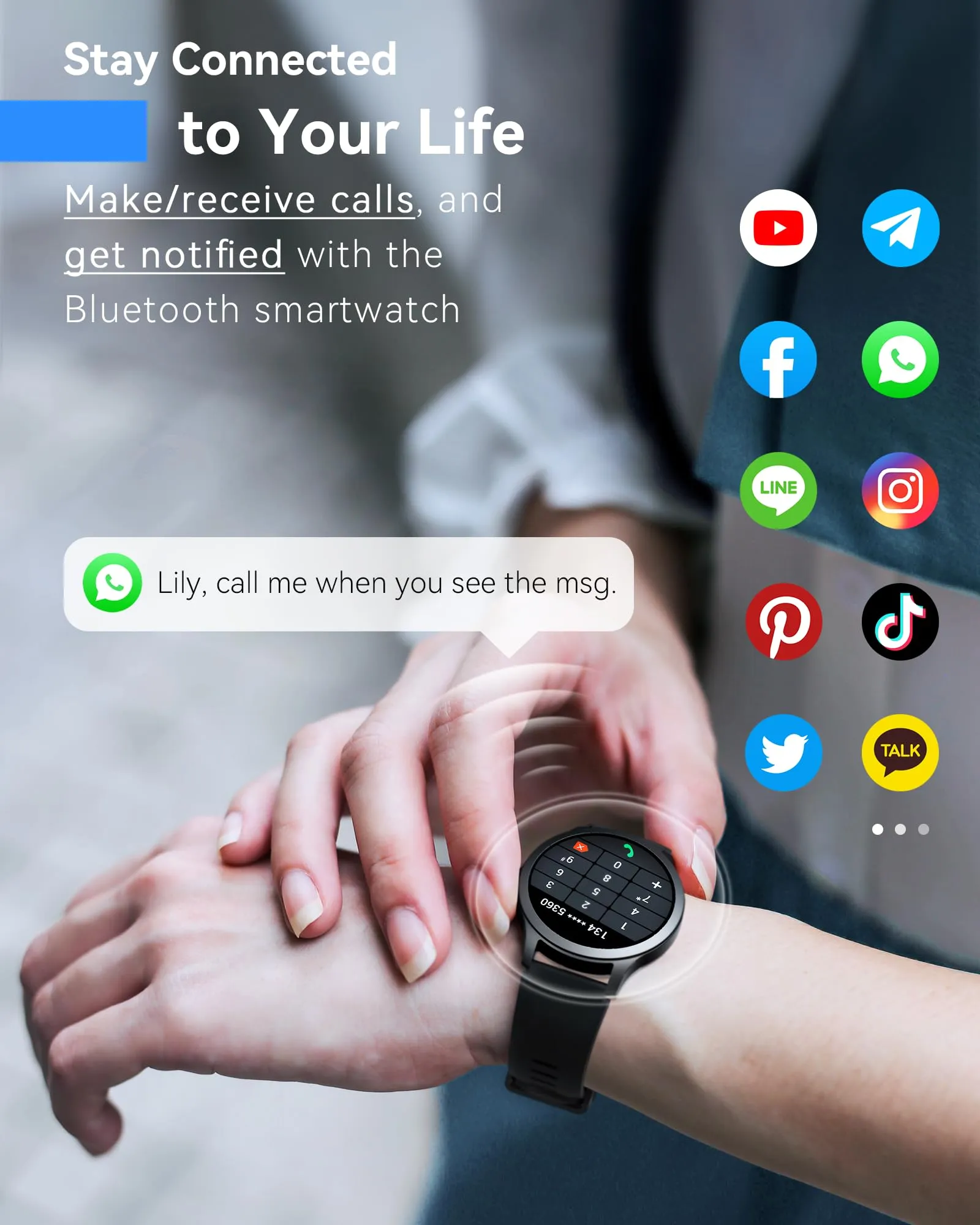 Smart Watch for Men Answer/Make Call, 1.32" Smartwatch Gifts with Blood Oxygen/Heart Rate/Sleep Monitor, IP68 Waterproof Fitness Tracker Step Calorie Counter Pedometer Workout Watch for Android iOS