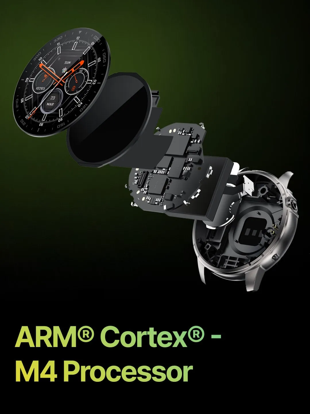Sprint Running smartwatch with Built-in Turbo Track GPS, Multi-GNSS, Glonass, Galileo & Beidou, 1.43” AMOLED Display