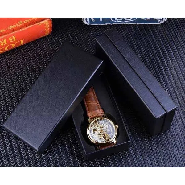 Steampunk Skeleton Leather Wrist Watch