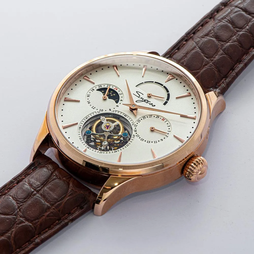 Sugess Seagull's tourbillon movement multifunctional mechanical men's watch 8007 fashion men's watch business waterproof