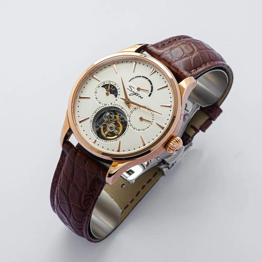 Sugess Seagull's tourbillon movement multifunctional mechanical men's watch 8007 fashion men's watch business waterproof