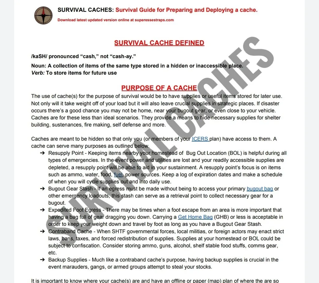 Survival Caches - Survival Caches (SHTF Deployment Guide)