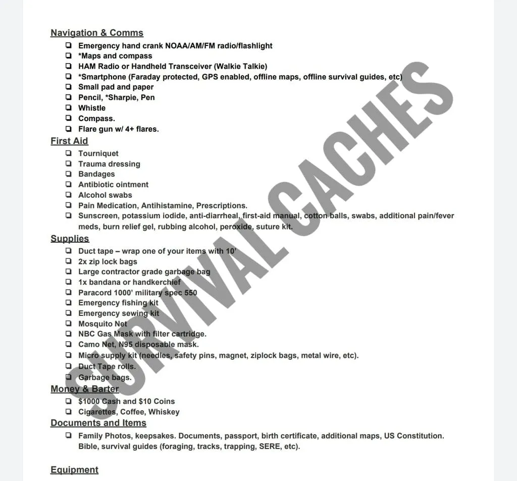 Survival Caches - Survival Caches (SHTF Deployment Guide)
