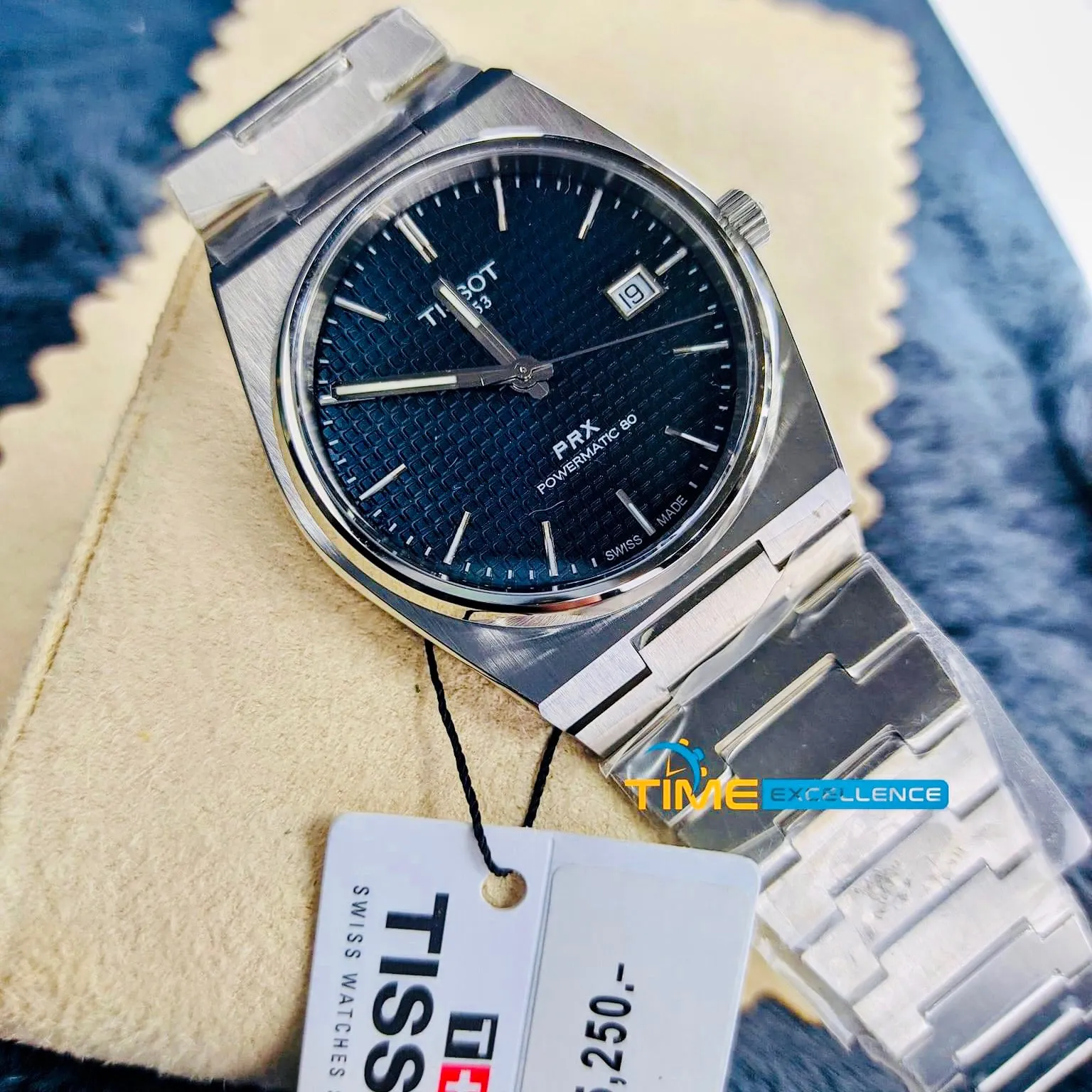 TISSOT PRX POWERMATIC 80 ICE BLUE DIAL MEN'S WATCH T1374071135100