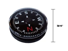 Type-III 12pc Liquid Filled 20mm Compasses for Emergency Survival Kits and Paracord Bracelets