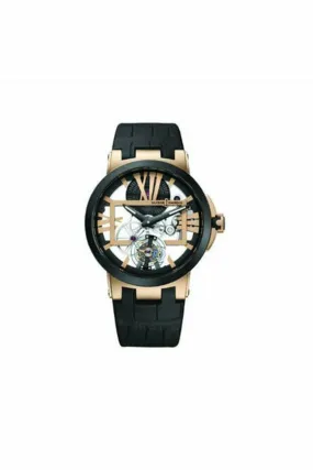 ulysse nardin executive skeleton tourbillon 45mm 18kt rose gold men's watch
