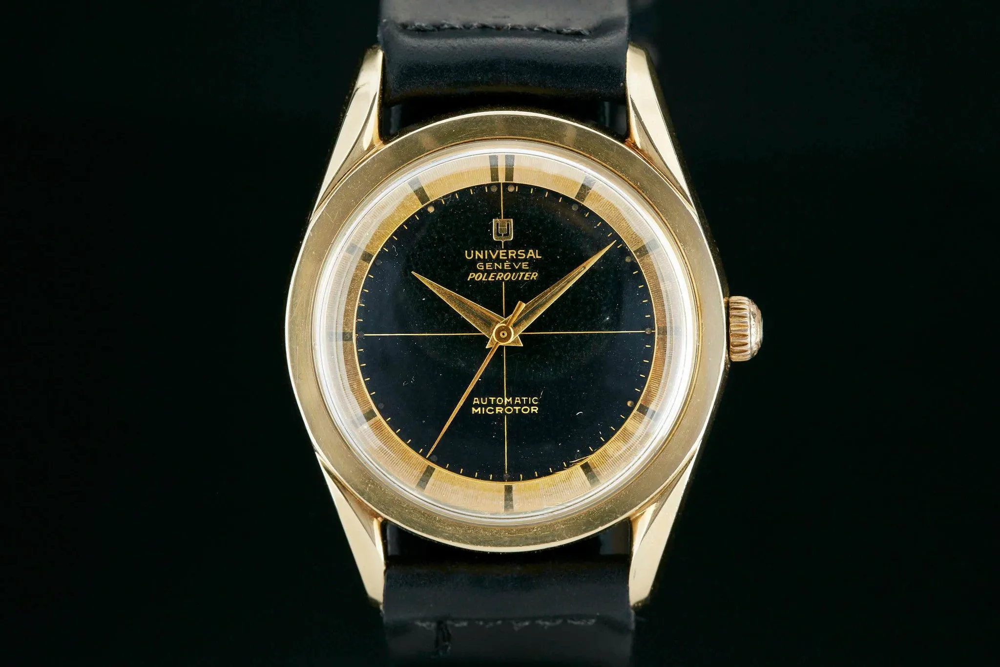 Universal Genève Polerouter  Gold Plate