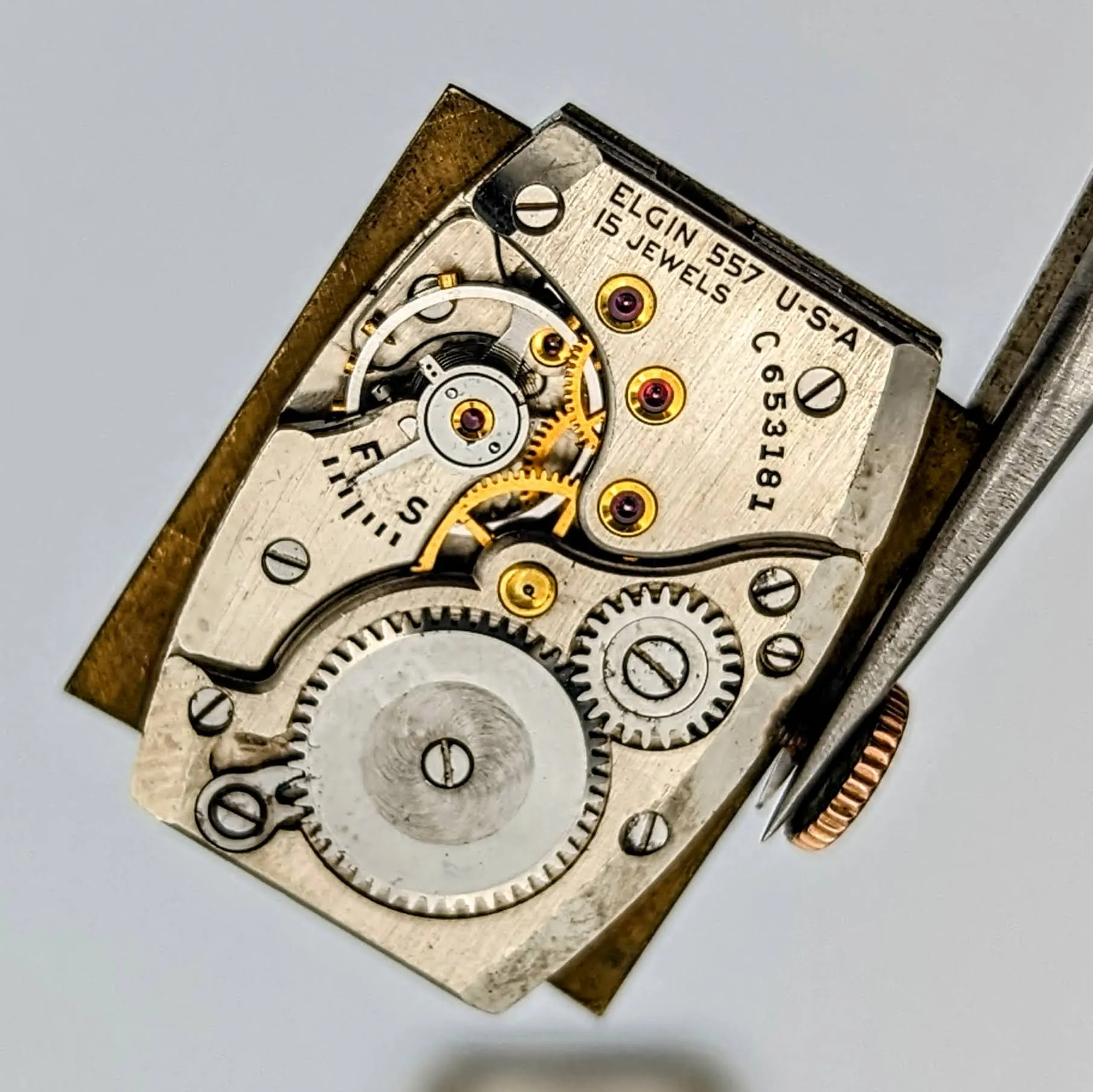 Vintage 1942 ELGIN Watch Ref. 6512E Grade 557 15 Jewels U.S.A. Made Wristwatch
