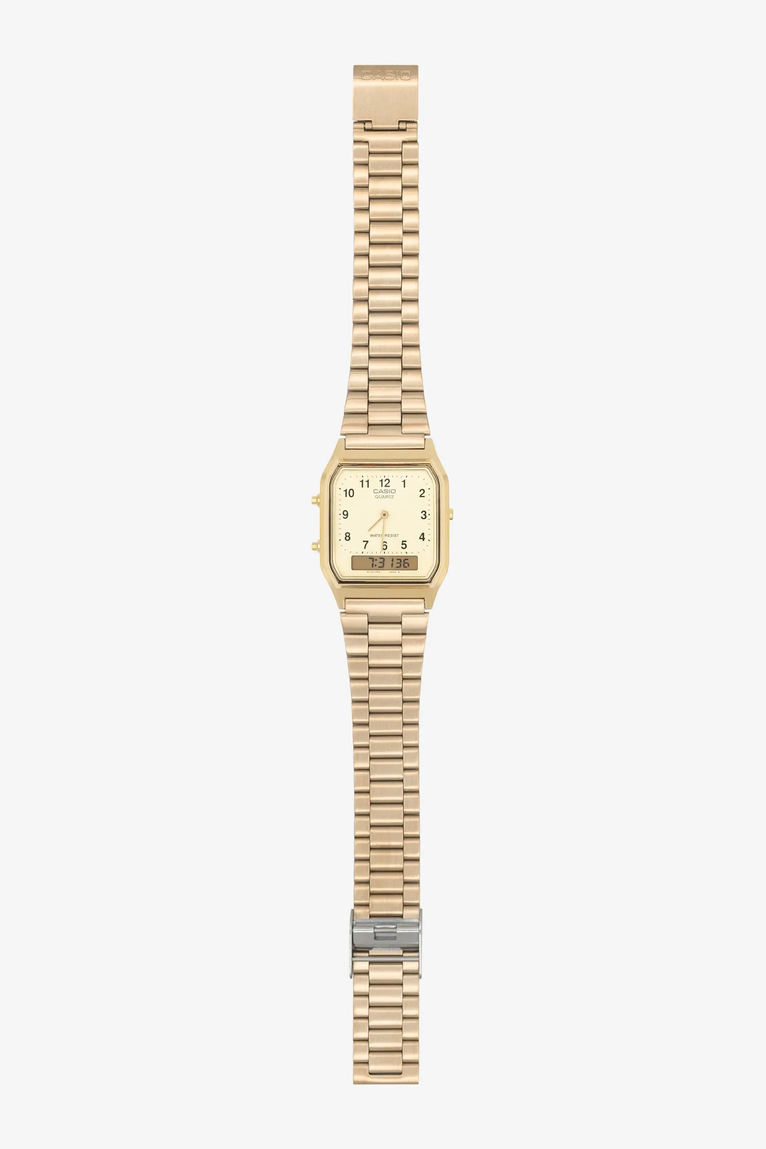 WCHAMSIO - Men's Casio Classic Gold Watch