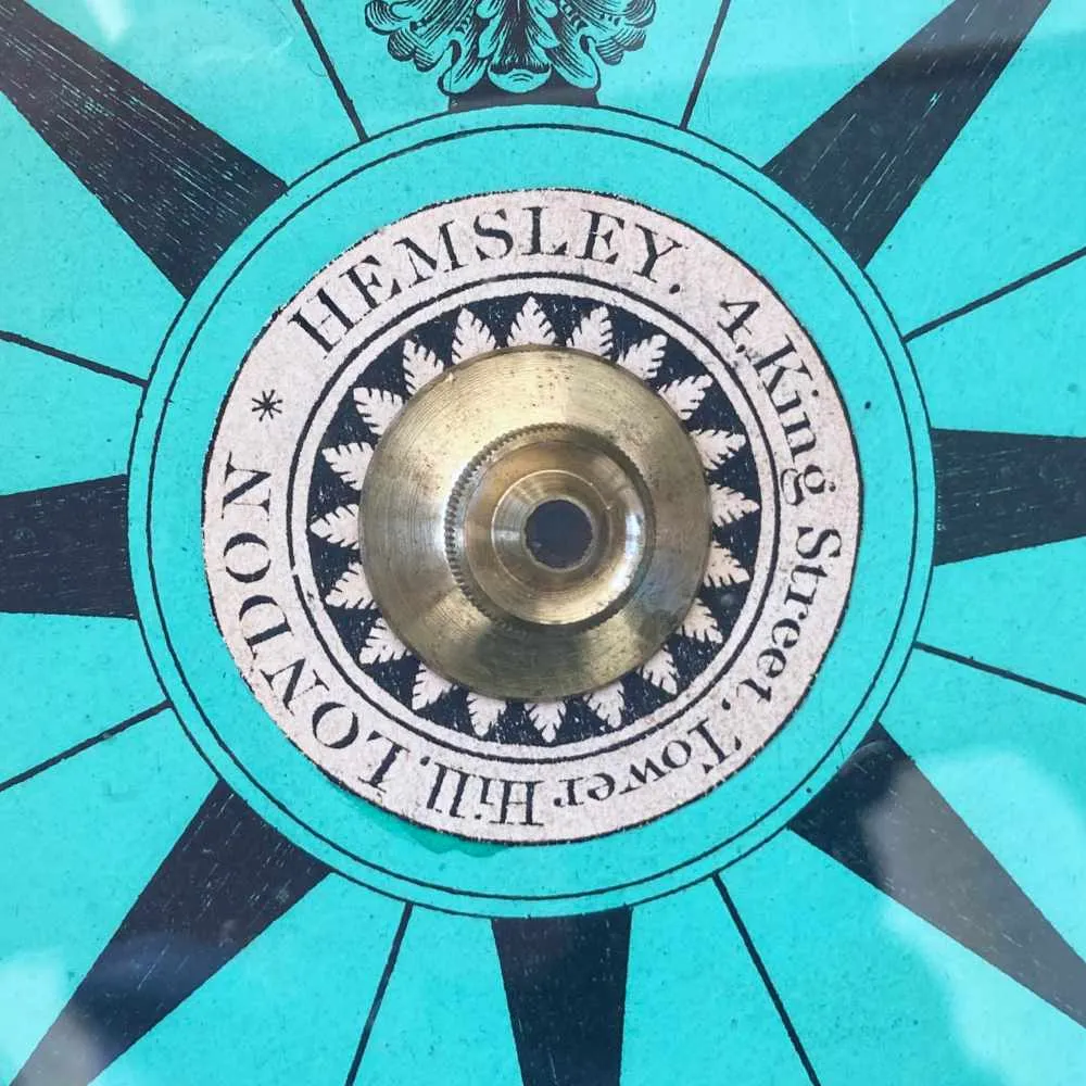 William IV Dry Card Marine Sighting Compass by Hemsley of Tower Hill London