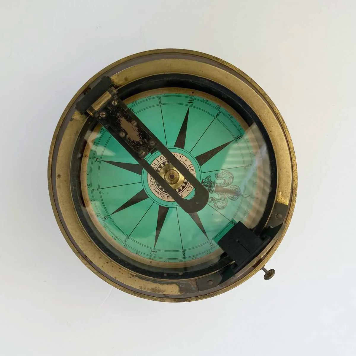 William IV Dry Card Marine Sighting Compass by Hemsley of Tower Hill London