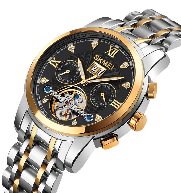 Window tourbillon hollowed out bottom cover watch W23M0829