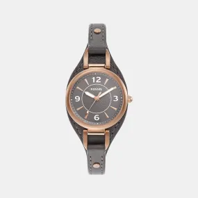 Women's Rose Gold Analog Leather Watch ES5212