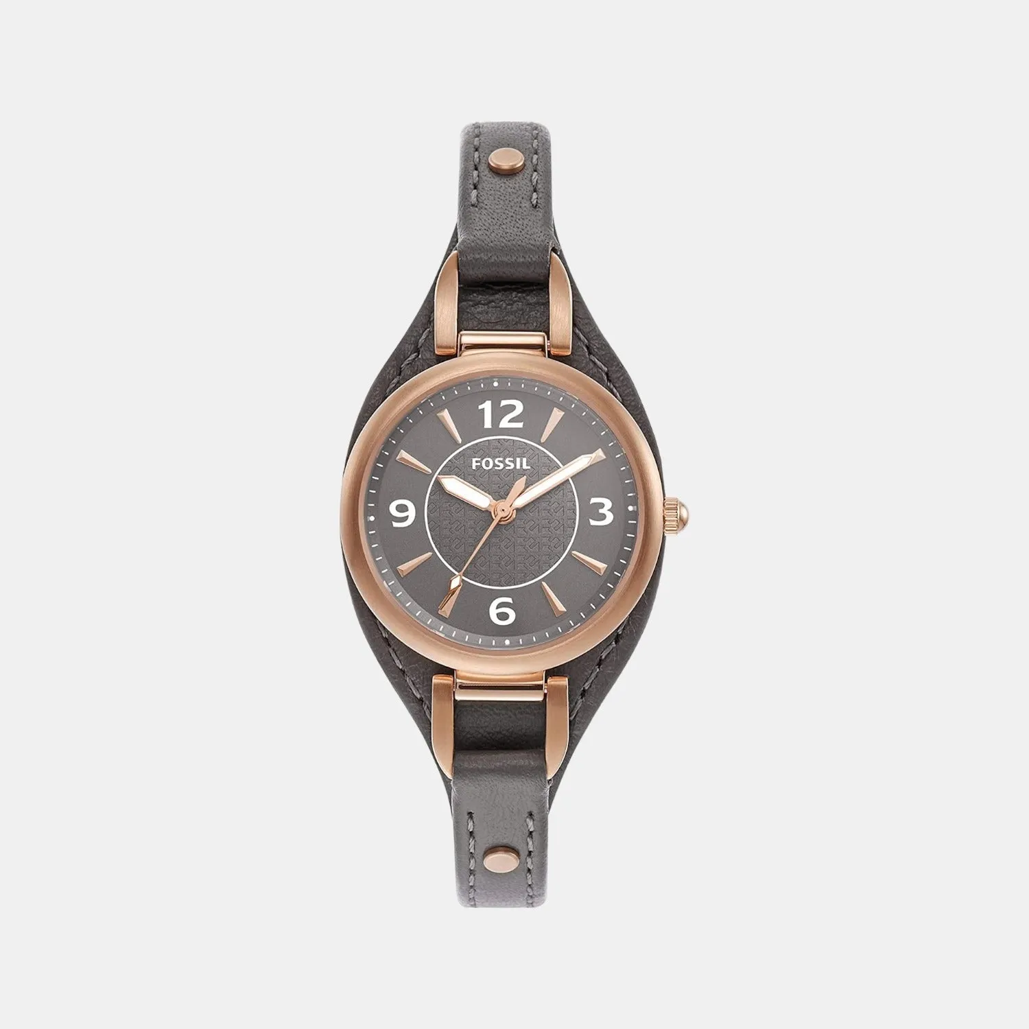 Women's Rose Gold Analog Leather Watch ES5212