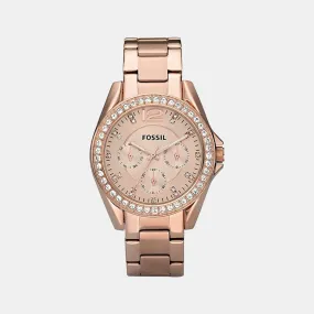 Women's Rose Gold Stainless Steel Chronograph Watch ES2811I