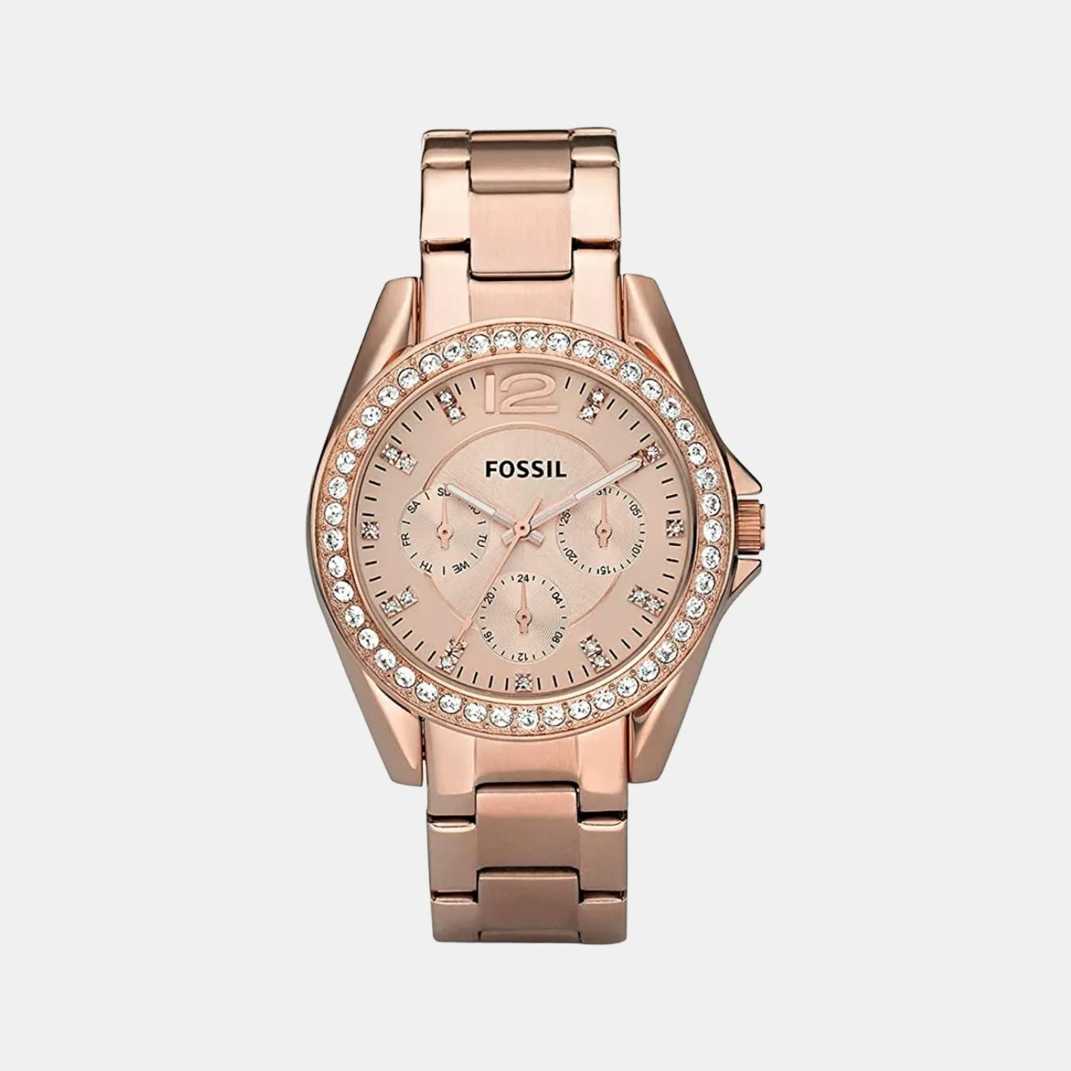Women's Rose Gold Stainless Steel Chronograph Watch ES2811I