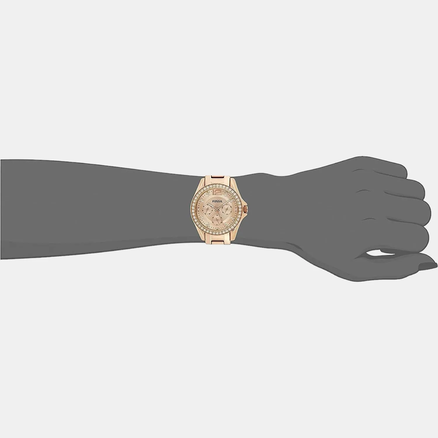 Women's Rose Gold Stainless Steel Chronograph Watch ES2811I