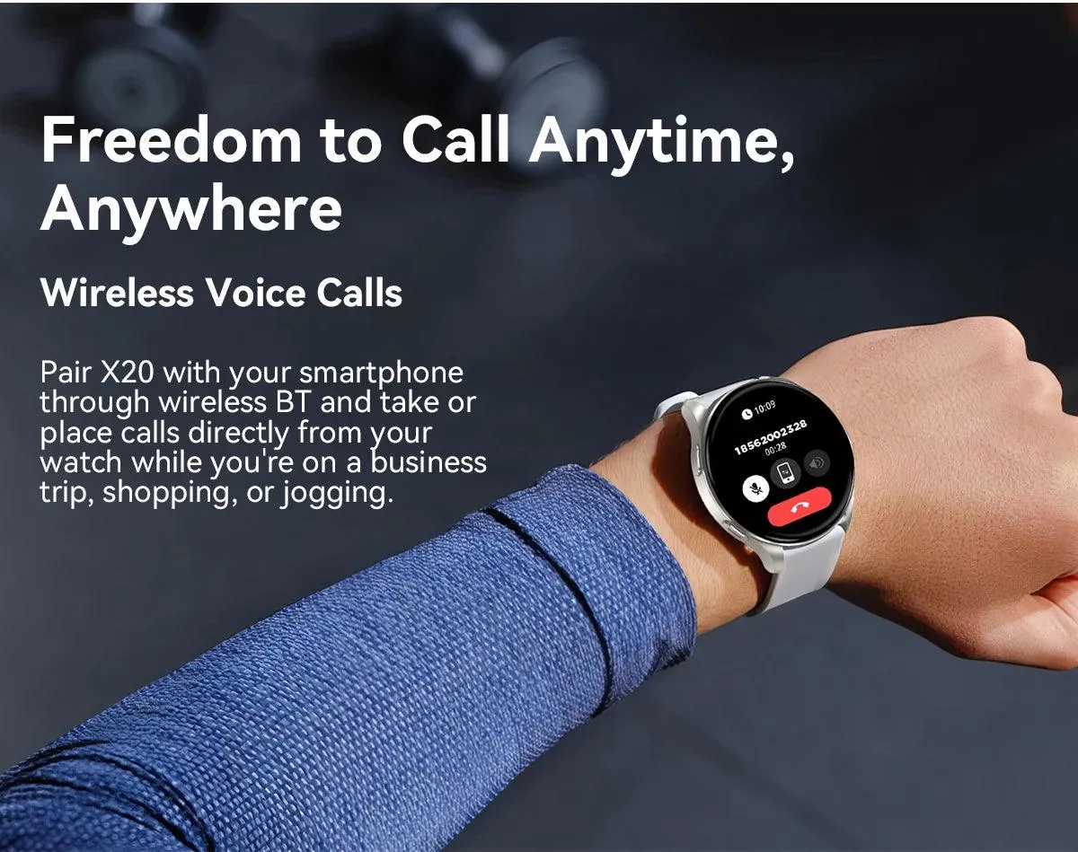 World Premiere Blackview Smartwatch X20 AMOLED Display Hi-Fi Bluetooth