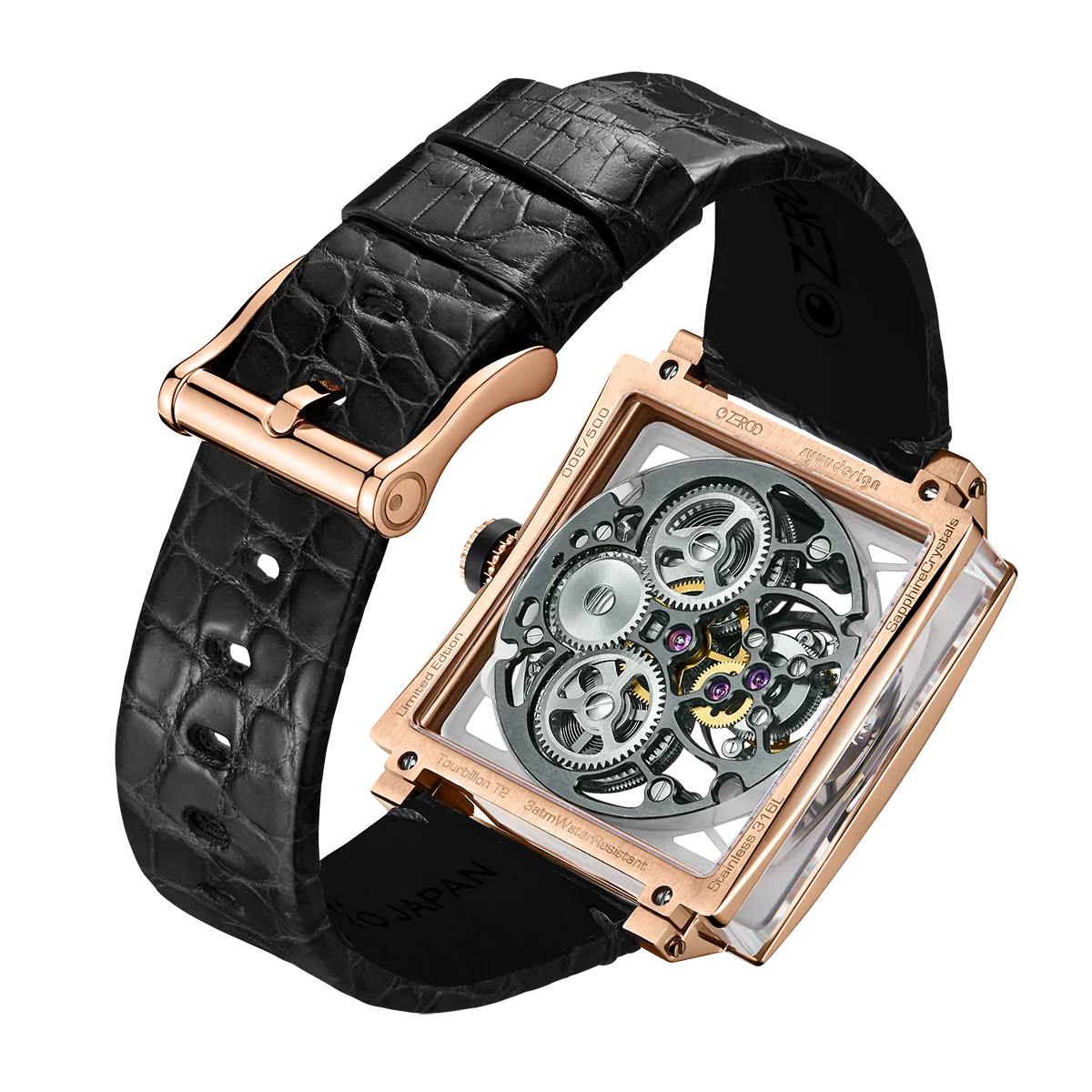 ZEROO T1 THE ARCHER FULL SKELETON TOURBILLONMANUAL TOURBILLON WATCH FOR GENTS - ZT002RBK