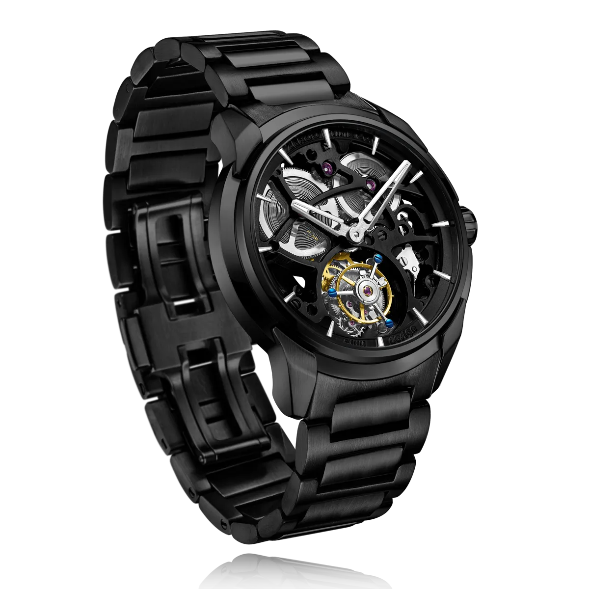 ZEROO T3 THE LEO AUTOMATIC SKELETON TOURBILLONAUTOMATIC TOURBILLON WATCH FOR GENTS - ZT003BBK