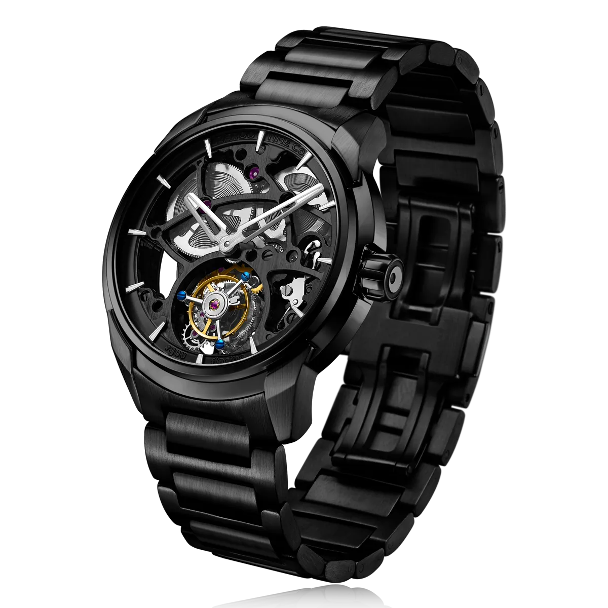 ZEROO T3 THE LEO AUTOMATIC SKELETON TOURBILLONAUTOMATIC TOURBILLON WATCH FOR GENTS - ZT003BBK