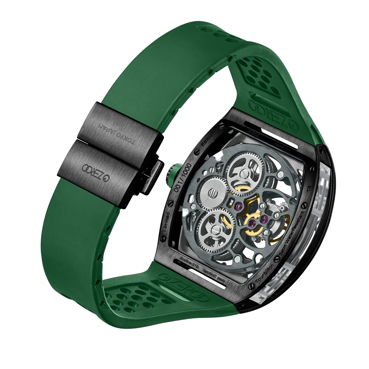 ZEROO T4 THE ARCHER FULL SKELETON TOURBILLONMANUAL TOURBILLON WATCH FOR GENTS - ZT004BGR