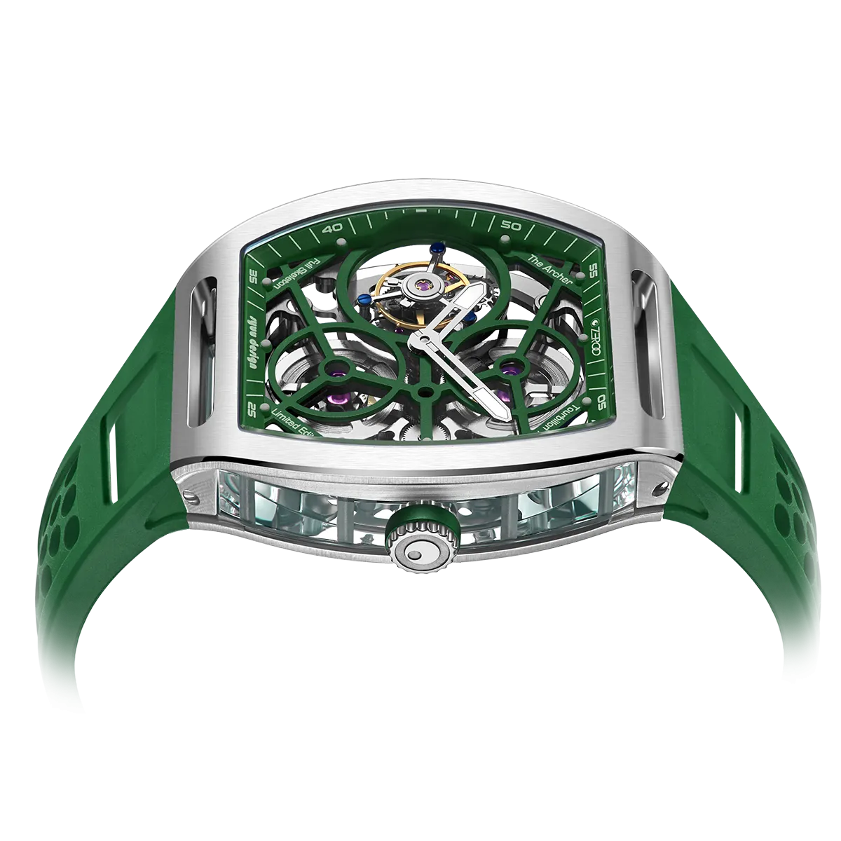 ZEROO T4 THE ARCHER FULL SKELETON TOURBILLONMANUAL TOURBILLON WATCH FOR GENTS - ZT004SGR