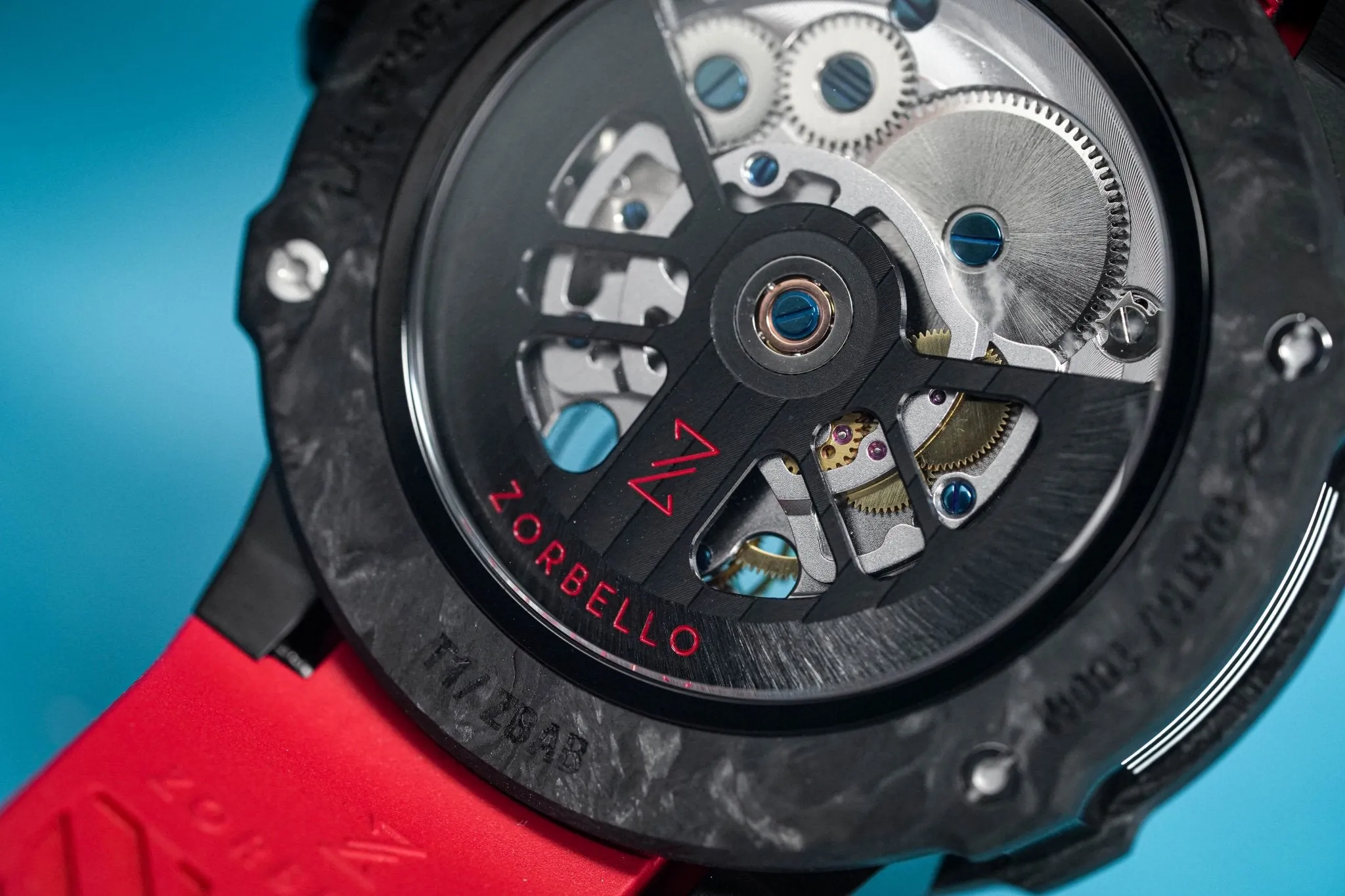 Zorbello Watch T1 Tourbillon Red Super-Luminova® ZBAB004 *Free Watch Winder*