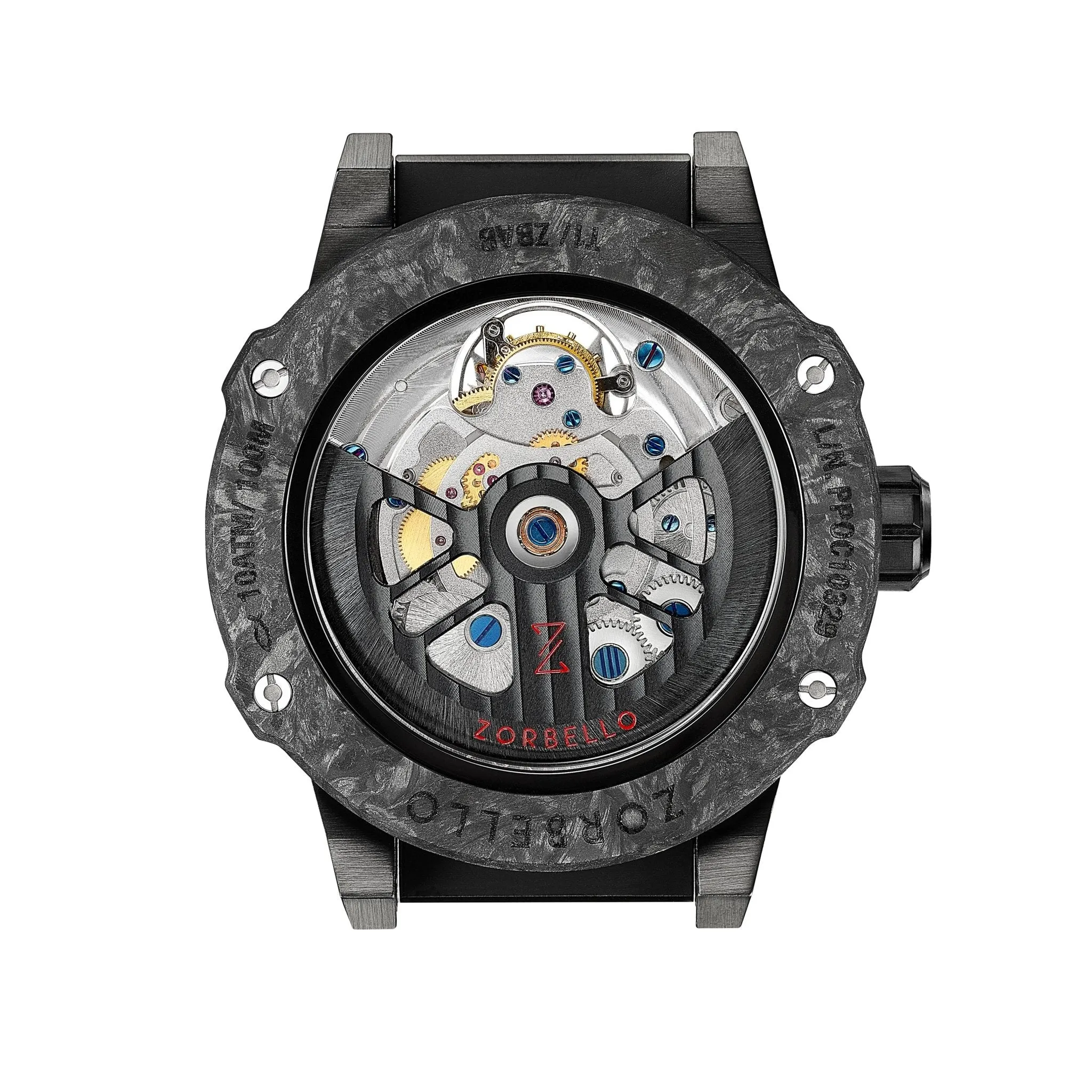 Zorbello Watch T1 Tourbillon Red Super-Luminova® ZBAB004 *Free Watch Winder*